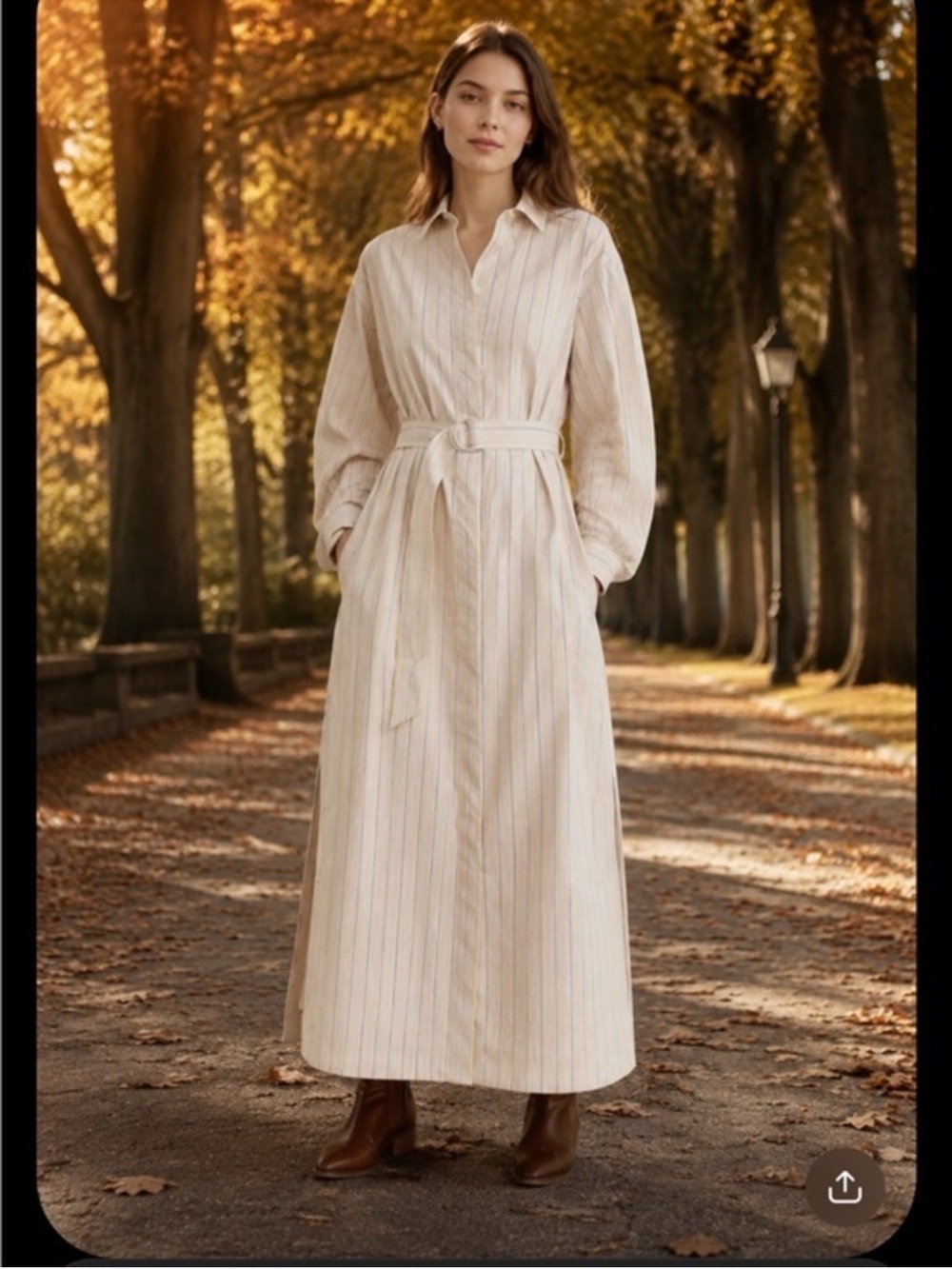 Rag & Bone Striped Shirt Maxi Dress